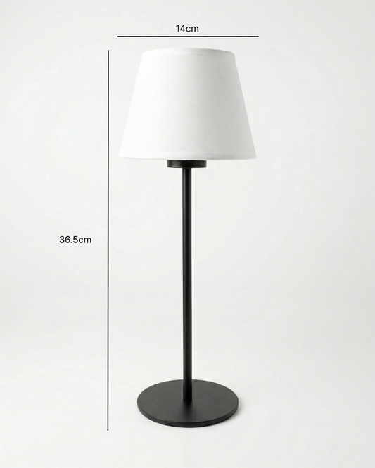 Arden Portable Lamp - Tapered Drum Fabric Shade