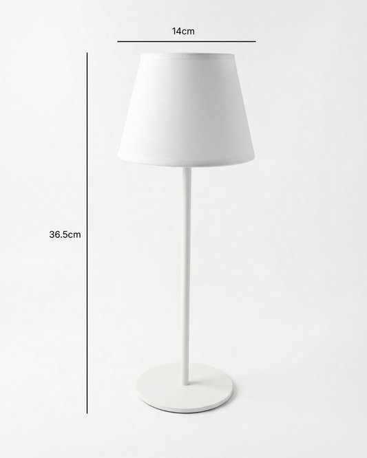 Arly Portable Lamp - Tapered Drum Fabric Shade