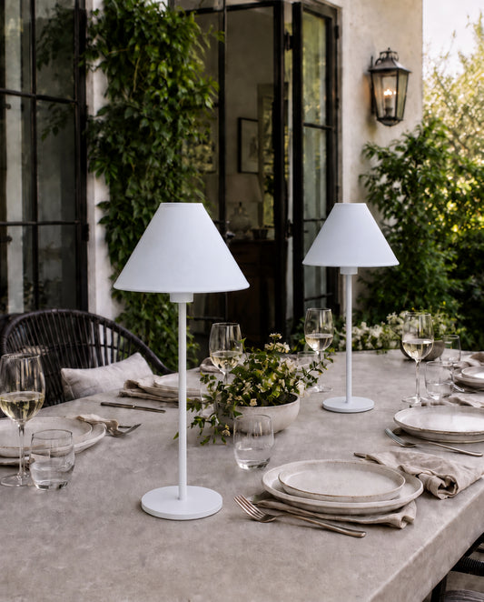 Arly Portable Lamp - Classic Empire Fabric Shade