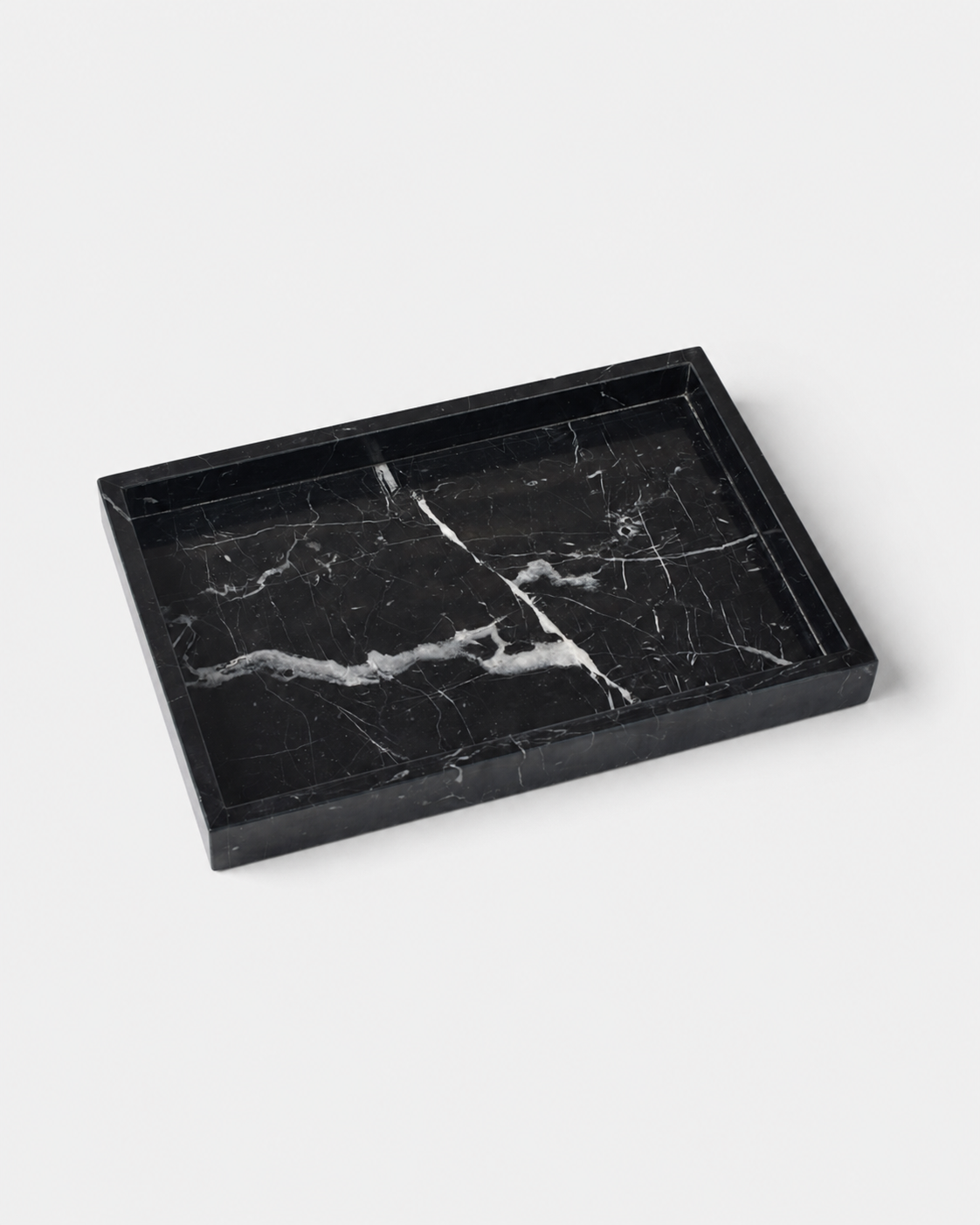 Large Rectangle Marble Tray - Black Marquina