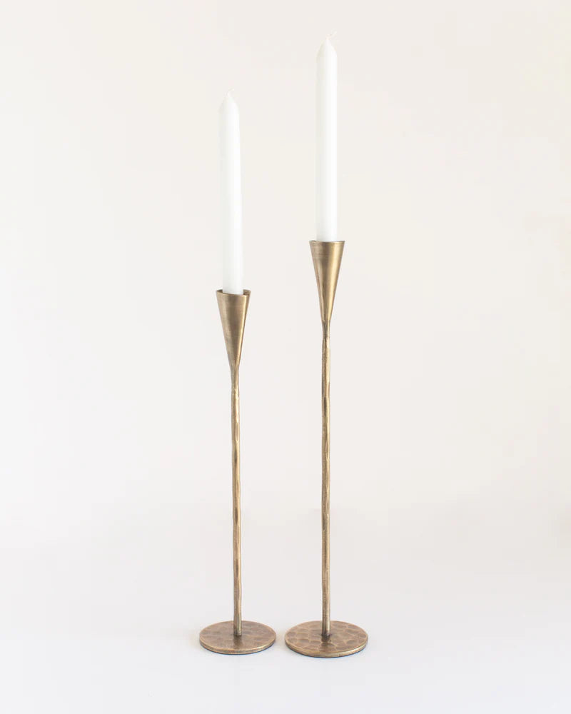 Phoenix Hand Forged Iron Candlestands - Brass Finish