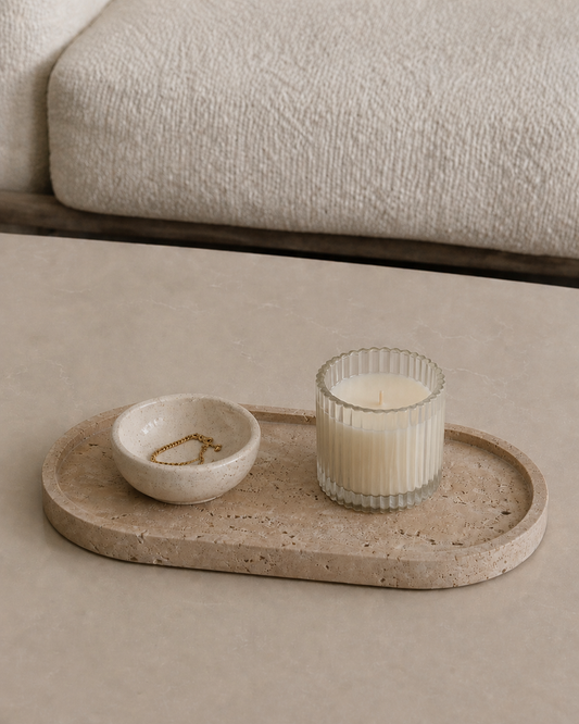 The Tala Oval Tray - Travertine