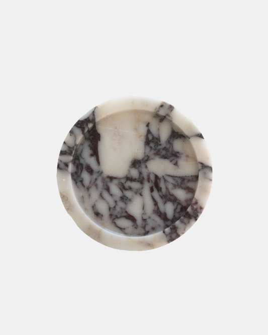 The Cassia Circle Tray - Viola Marble