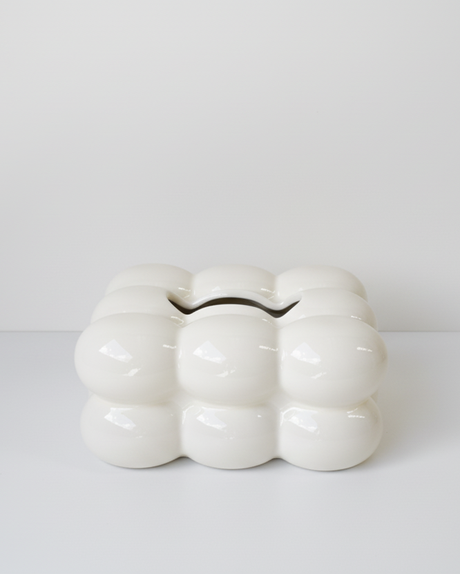 Bubble Tissue Box - Ivory