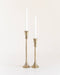 Gemini Hand Forged Iron Candlestands - Brass Finish