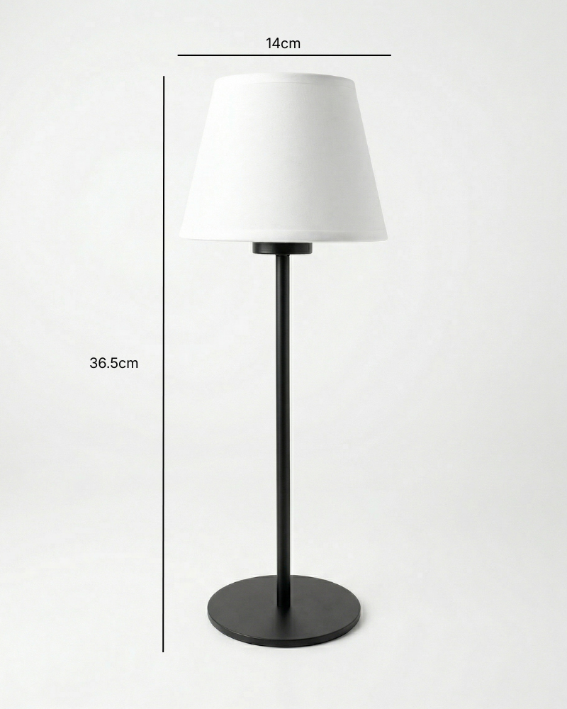 Arden Portable Lamp - Tapered Drum Fabric Shade