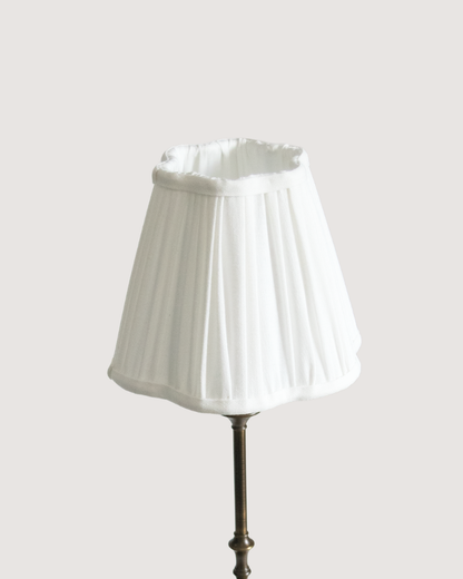 Edith Portable Table Lamp Dark Bronze - Linen Pleated Shade