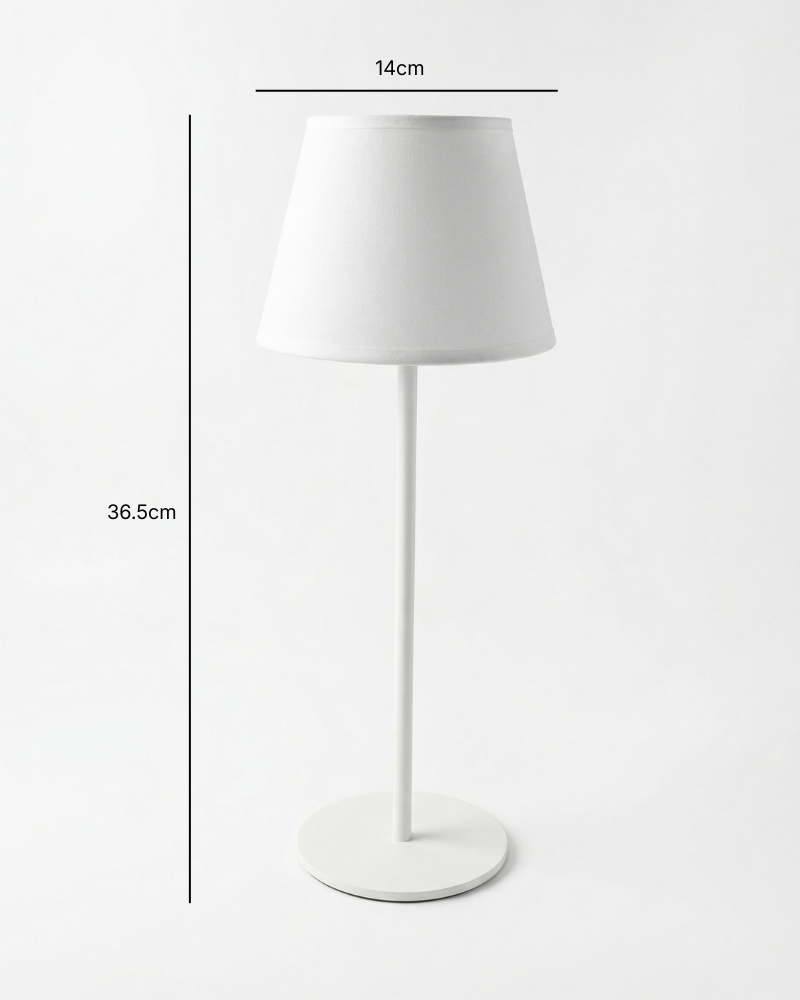 Arly Portable Lamp - Tapered Drum Fabric Shade