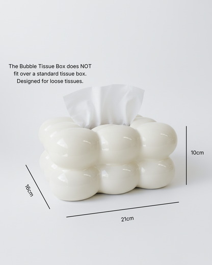 Bubble Tissue Box - Ivory