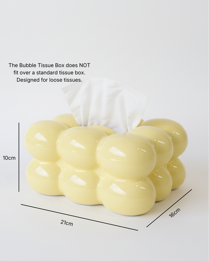 Bubble Tissue Box - Butter Yellow