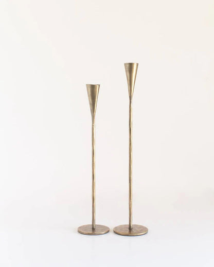 Phoenix Hand Forged Iron Candlestands - Brass Finish