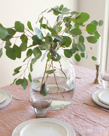 Hebron Handblown Hammered Glass Vases: Clear