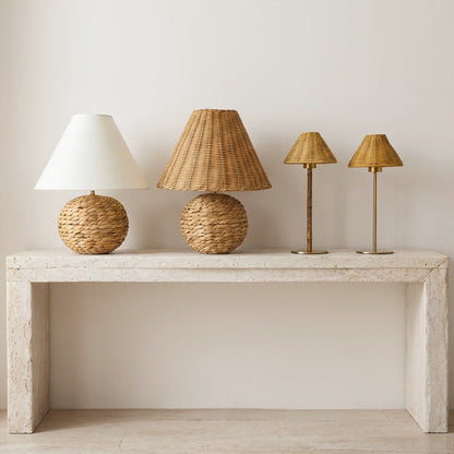 Ada Portable Table Lamp - Rattan Shade
