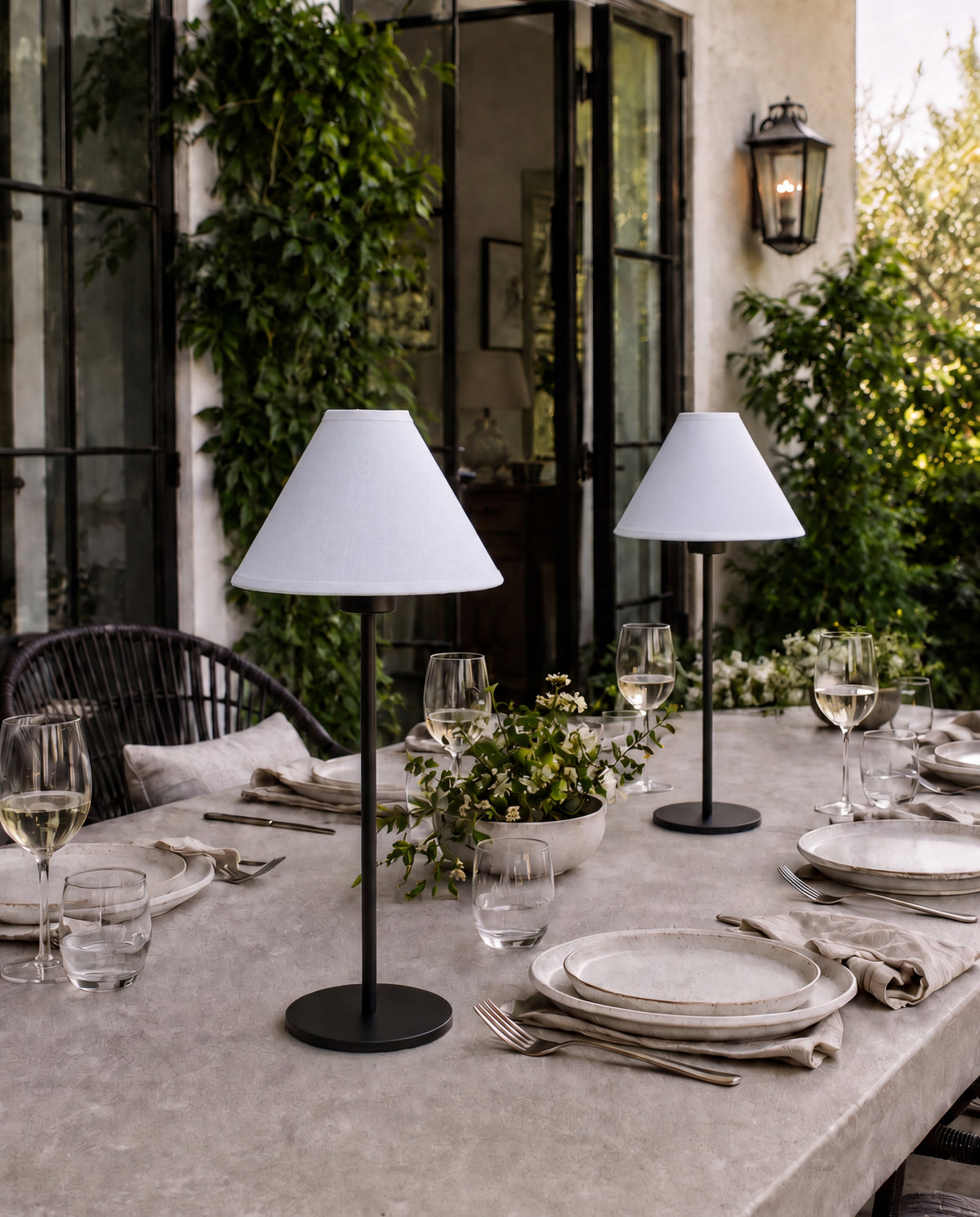 Arden Portable Lamp - Classic Empire Fabric Shade