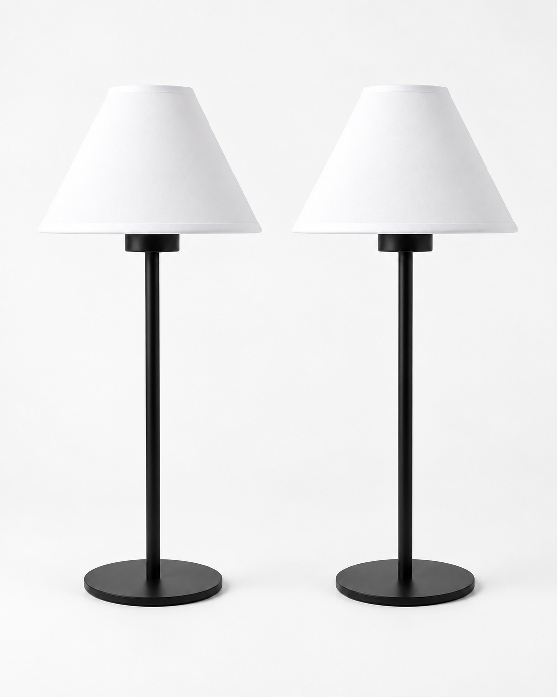 Arden Portable Lamp - Classic Empire Fabric Shade - Set of 2