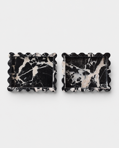 The Sierra Tray - Black Bulgari Marble