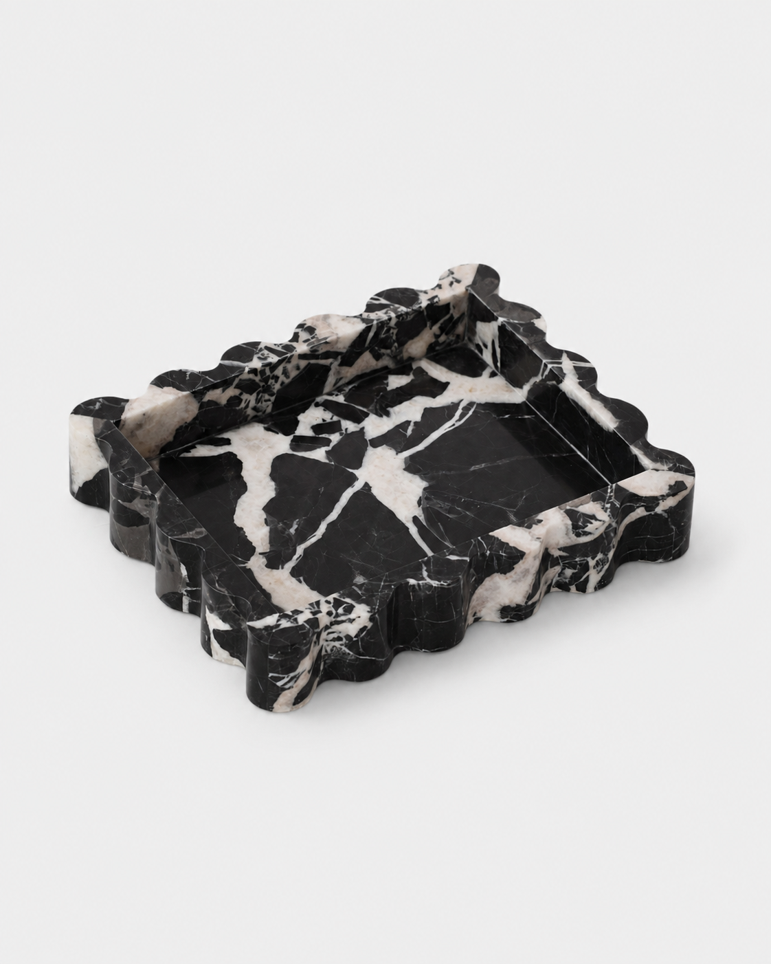 The Sierra Tray - Black Bulgari Marble