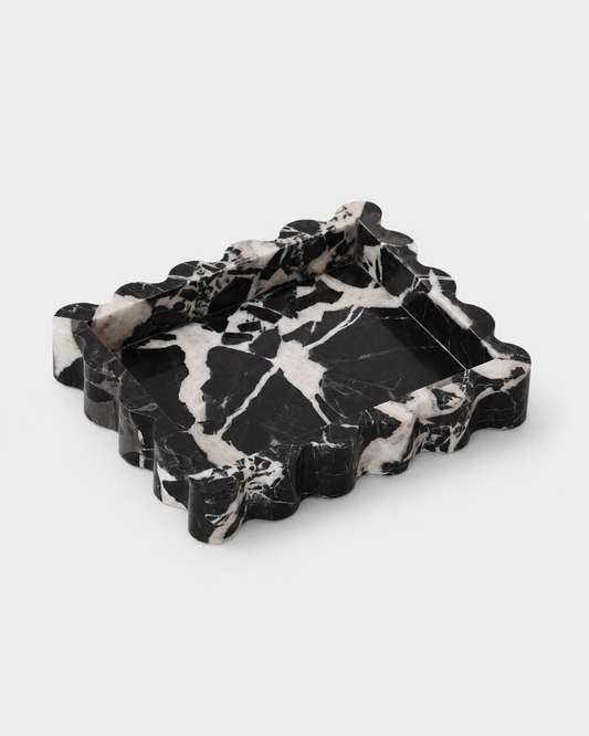 The Sierra Tray - Black Bulgari Marble
