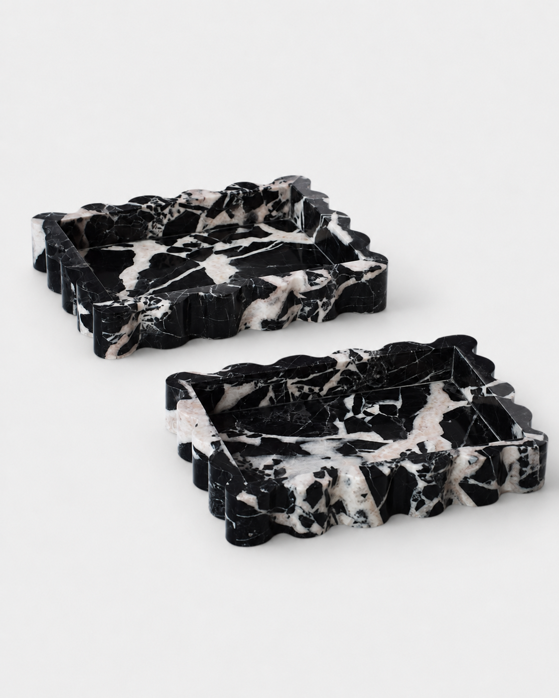 The Sierra Tray - Black Bulgari Marble