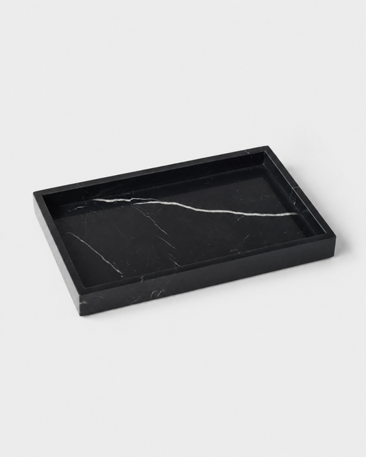 Large Rectangle Marble Tray - Black Marquina