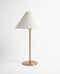 Portable Brass Table Lamp - Linen Shade