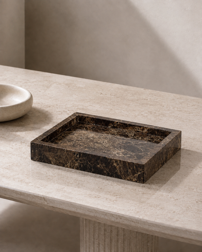The Cora Tray - Emperador Brown Marble