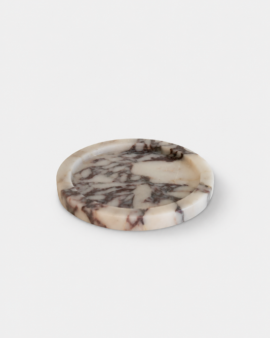 The Cassia Circle Tray - Viola Marble
