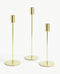 The Column Candle Holders - Set of 3 - Light Gold