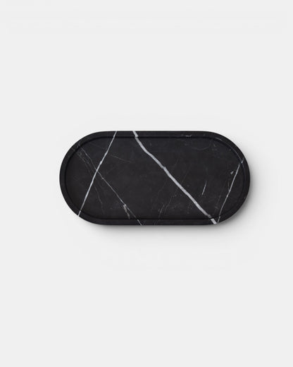 Oval Marble Tray - Black Marquina