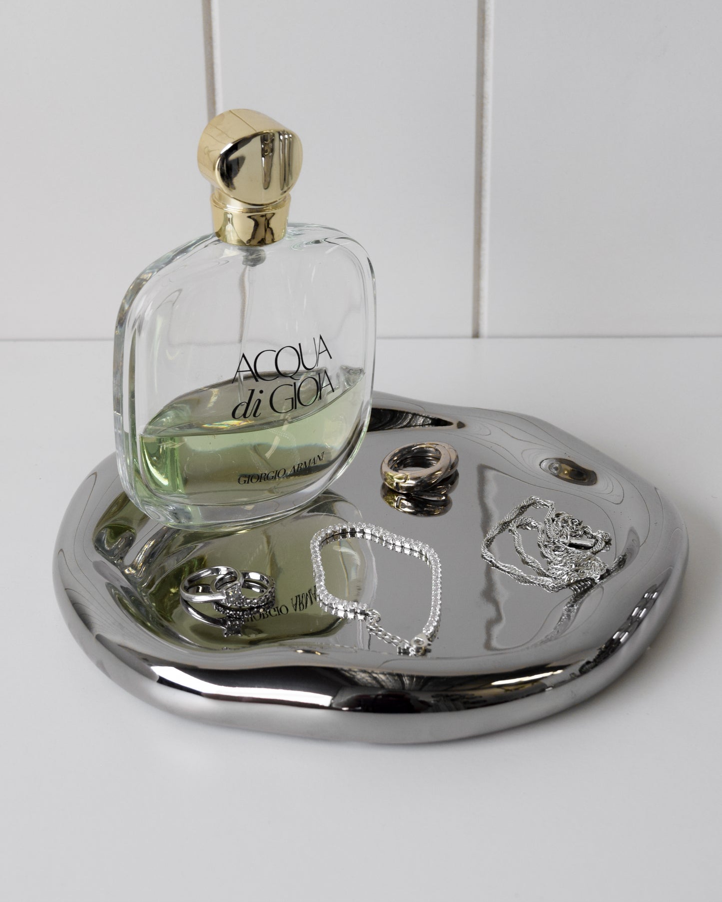 Ripple Tray – Round - Silver