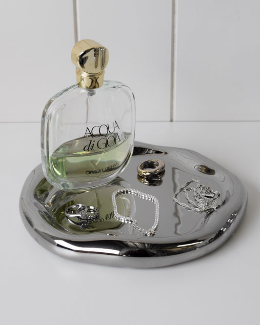 Ripple Tray – Round - Silver