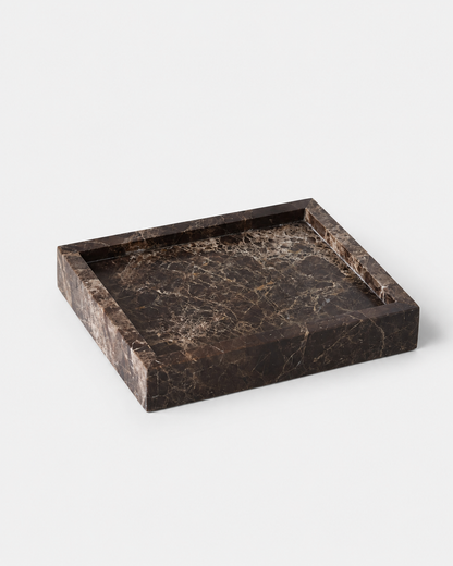 The Cora Tray - Emperador Brown Marble