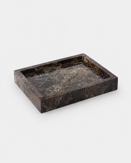 The Cora Tray - Emperador Brown Marble