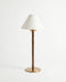 Portable Bamboo Table Lamp - Linen Empire Shade