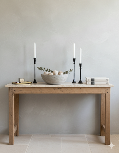 Gemini Hand Forged Iron Candlestands - Black