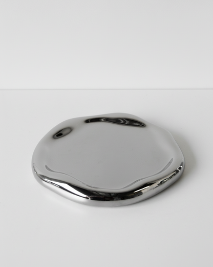 Ripple Tray – Round - Silver