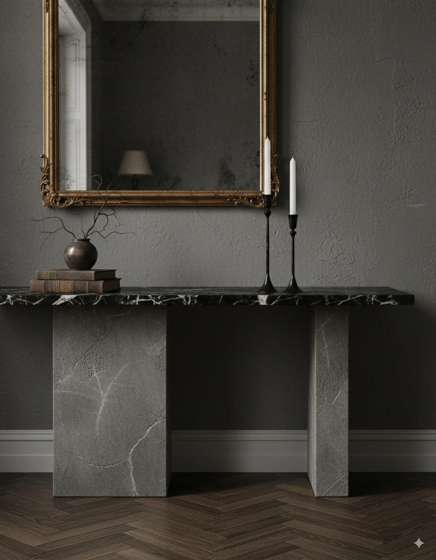 Gemini Hand Forged Iron Candlestands: Black