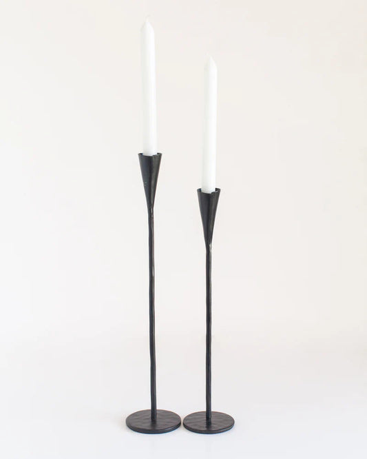 Phoenix Hand Forged Iron Candlestands - Black