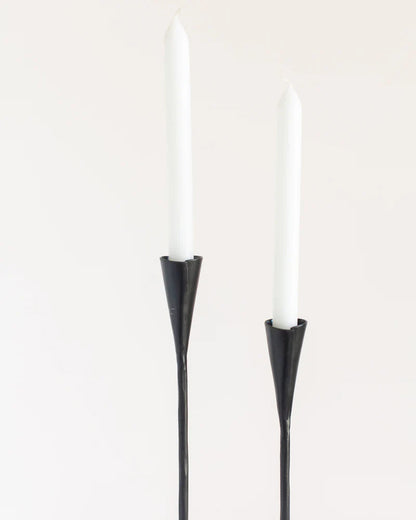 Phoenix Hand Forged Iron Candlestands - Black