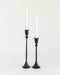 Gemini Hand Forged Iron Candlestands - Black