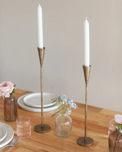 Phoenix Hand Forged Iron Candlestands - Brass Finish