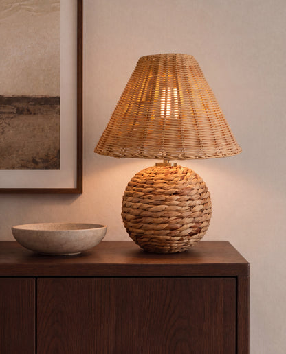 Ada Portable Table Lamp - Rattan Shade