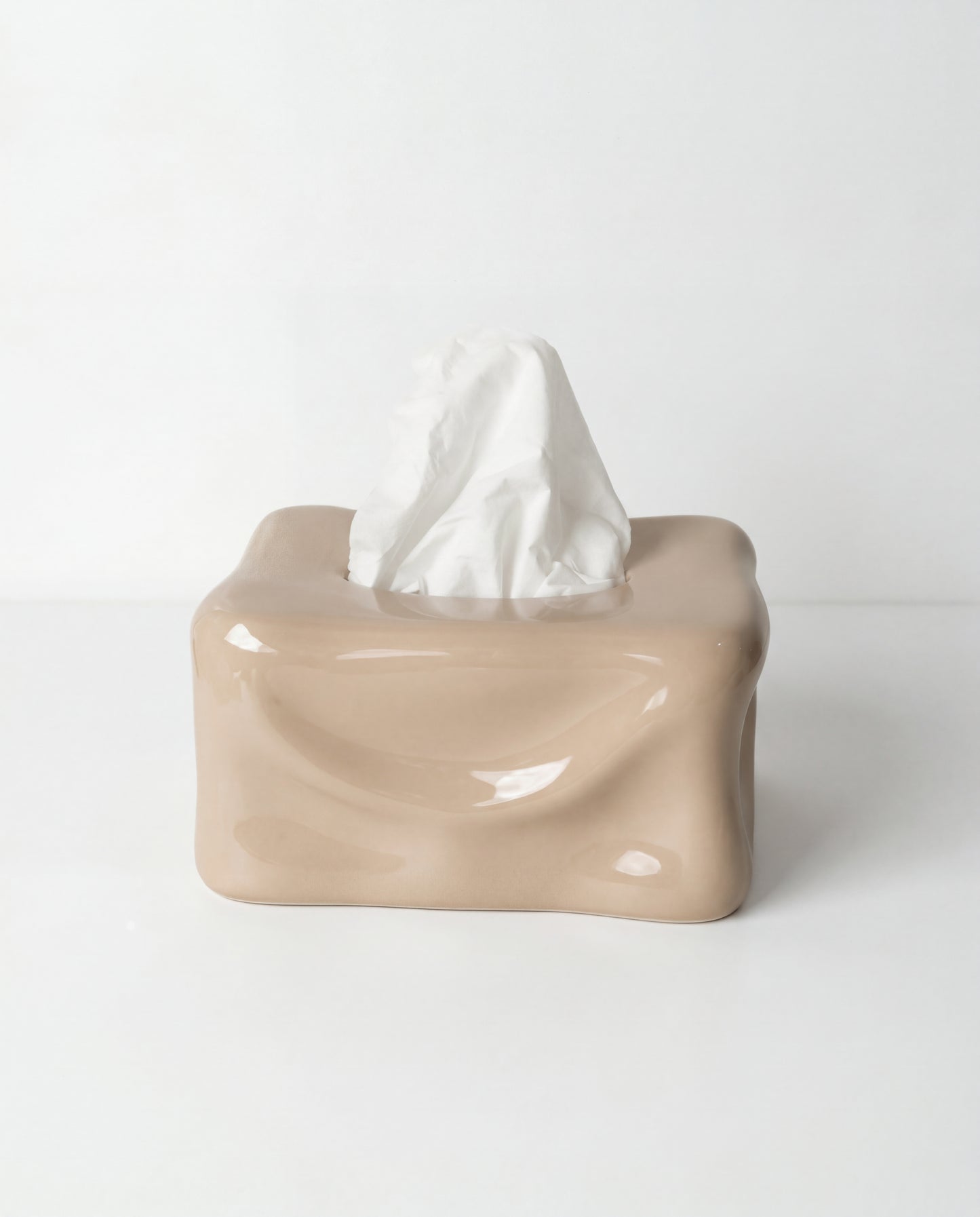 Ripple Tissue Box - Coffee