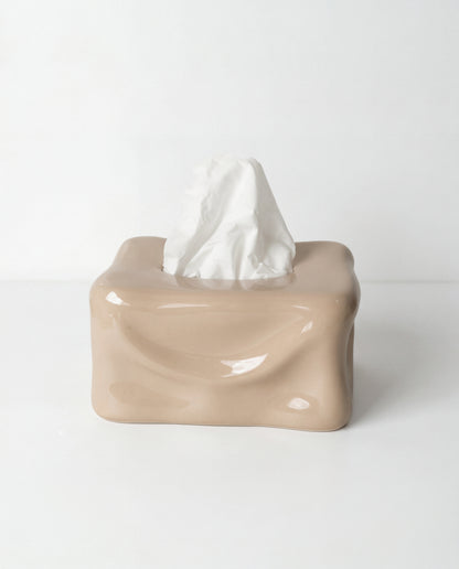 Ripple Tissue Box - Coffee