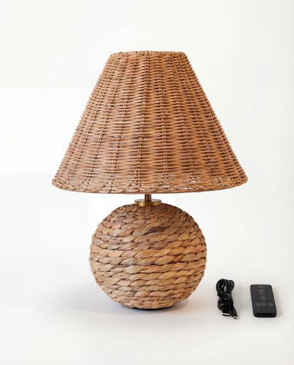 Ada Portable Table Lamp - Rattan Shade