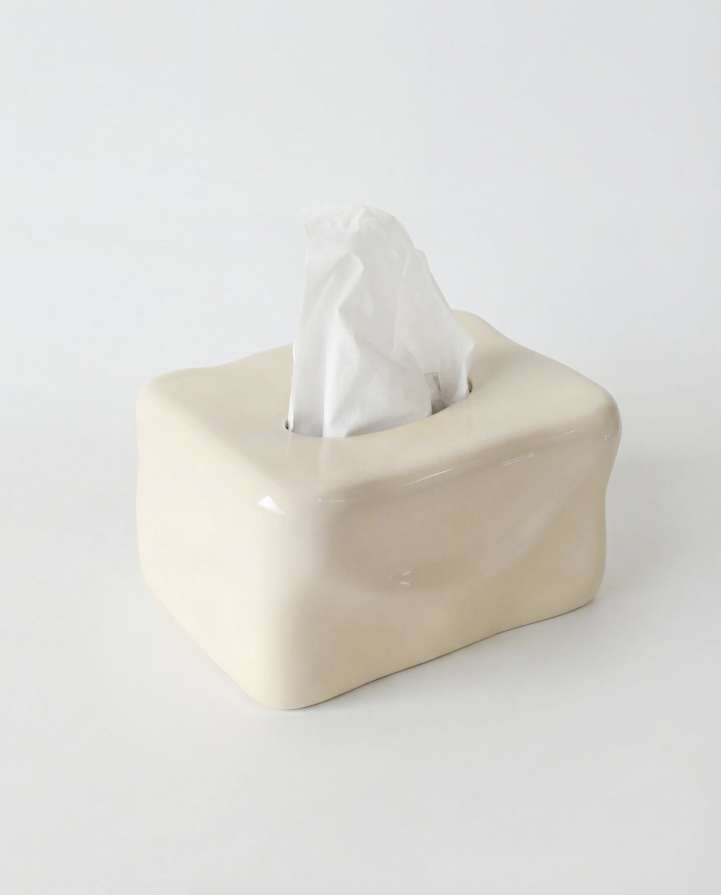 Ripple Tissue Box - Ivory