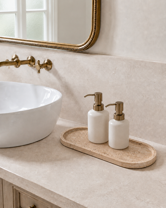 The Tala Oval Tray - Travertine