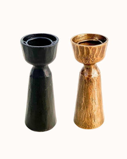 Hand Forged Iron Candle Holders