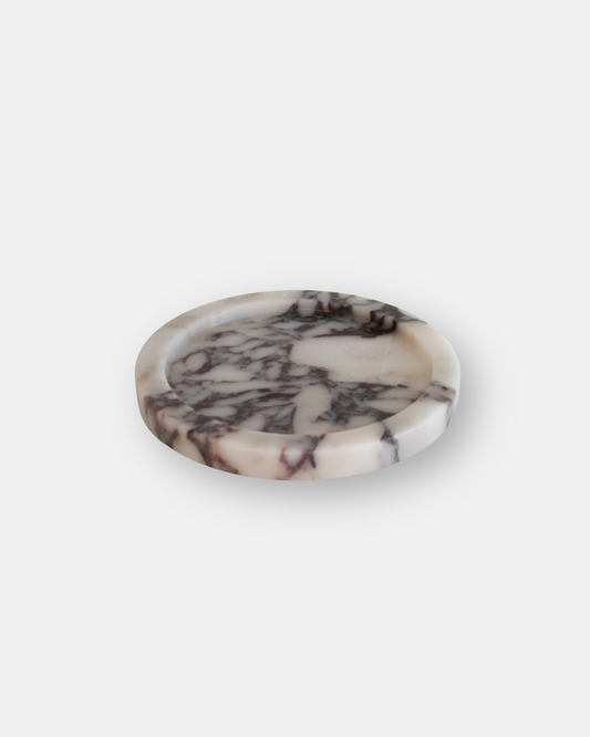 The Cassia Circle Tray - Viola Marble
