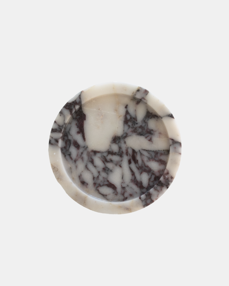 The Cassia Circle Tray - Viola Marble